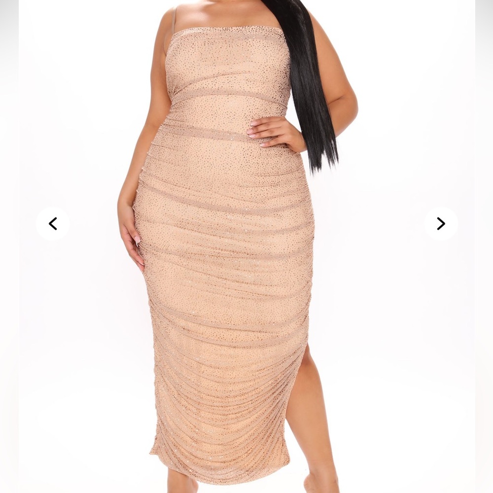 Elegant Tan Women's Dress